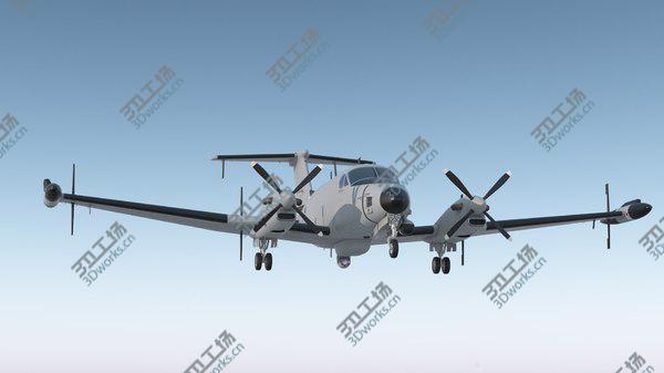 images/goods_img/20210312/Beechcraft RC12X Guardrail US Army Aircraft Rigged 3D model/3.jpg